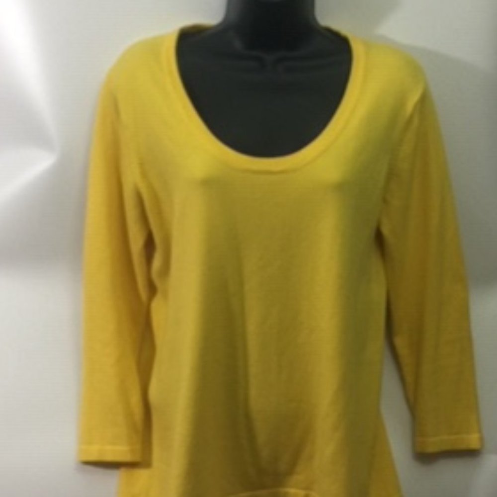 Bamboo Traders Yellow Pullover Sweater (L)